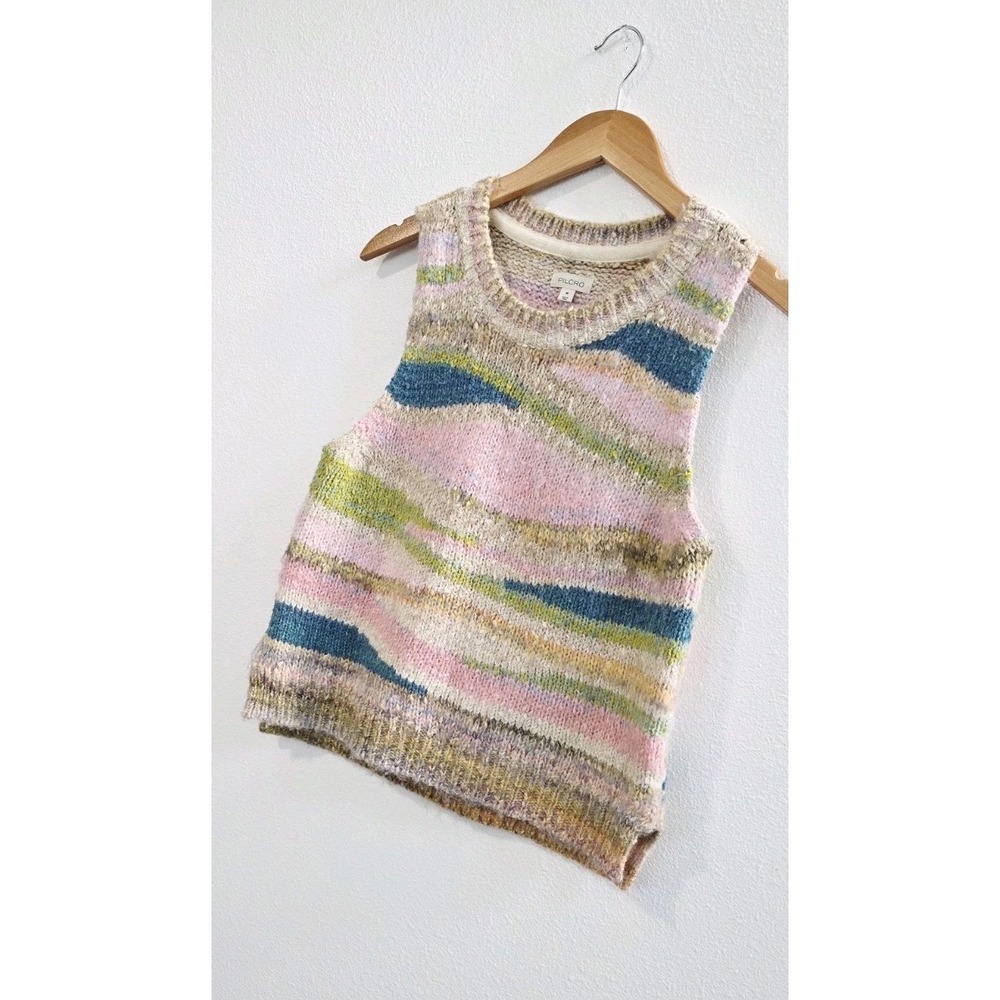 Anthropologie Pilcro Multicolor Boho Knit Sweater Tank Top Women's size Medium - Picture 3 of 10